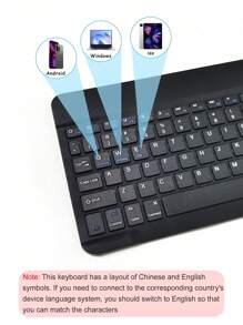 Mini Clavier Sans Fil Carré De 10 Pouces Avec Touche, Universel Pour Téléphones Portables/ipads Avec Fonction De Sourdine Et Compatible Avec Trois Systèmes D'exploitation.