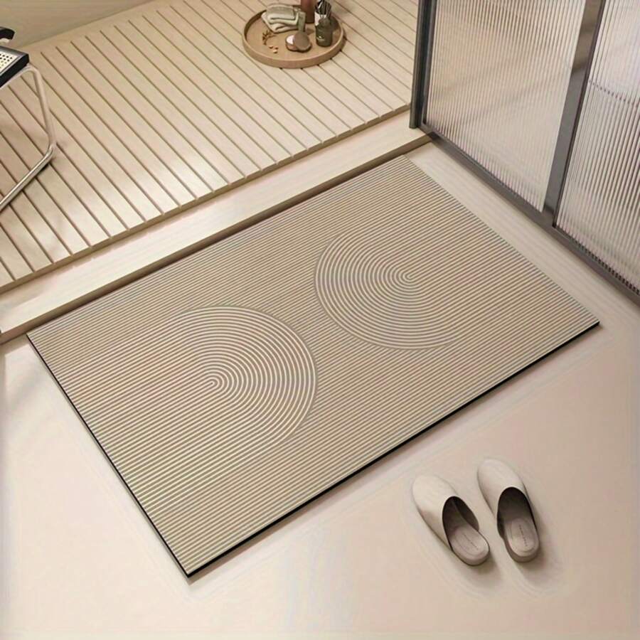 Wabi Sabifeng Diatom Mud Quick Dry Mat Bathroom Anti-Slip Wear Mat ,Room Decor - Ginger - View 1