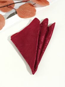 1pc Men's Fashion Thick Handkerchief Necktie With Embroidered Leaf & Plant Pattern, Suitable For Parties And Vacations
