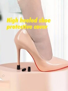 3Pairs Heel Protectors For Stilettos - Quiet, Non-Slip, Wear-Resistant, And Stylish For Weddings, Office & Parties, For Women Sandals Women Pumps White Heels