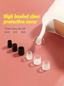 3Pairs Heel Protectors For Stilettos - Quiet, Non-Slip, Wear-Resistant, And Stylish For Weddings, Office & Parties, For Women Sandals Women Pumps White Heels