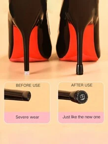 3Pairs Heel Protectors For Stilettos - Quiet, Non-Slip, Wear-Resistant, And Stylish For Weddings, Office & Parties, For Women Sandals Women Pumps White Heels