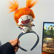 1入女士瘋狂卡通毛絨玩具12星座髮箍，日常使用(毛絨玩具髮夾的顏色和款式隨機選擇)頭飾 - 彩色 - 查看 15