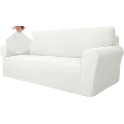 YSTYLE Sofföverdrag 1/2/3/4 sits med armstöd, stretchigt sofföverdrag, halkfritt, modernt sofföverdrag för hundar, husdjur, andningsbart sofföverdrag med elastisk botten