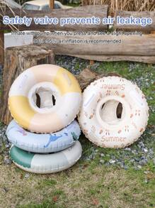 1pc Inflatable Thick Swimming Ring, Pool Floating Ring, Waist Float Ring, Outdoor Leisure Beach, Swimming Pool Water Floating Raft, Suitable For Pool Party, Sunbathing!