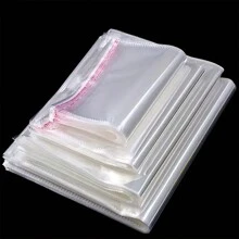 100个透明自封塑料包装袋，适用于礼品、饰品、糖果、圣诞节 - 無色 - 查看 1