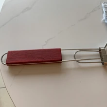 1入大型可折疊不銹鋼燒烤籃,帶手柄適合戶外野營烹飪,適用於烤魚、蝦、蔬菜、配件 - 銀色 - 查看 11