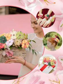 100/50 Cây Hoa Cúc Mini Màu Hỗn Hợp Nhân Tạo Các Loại - màu sắc hỗn hợp - Xem 5