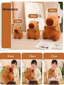 1pc Capybara Plush Toy, Cute Water Deer Figure Stuffed Animal Doll