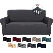 YSTYLE Sofa Cover 1/2/3/4 Seater With Armrest, Stretch Sofa Cover Non-Slip, Modern Sofa Cover For Dogs Pets, Breathable Couch Cover With Elastic Bottom