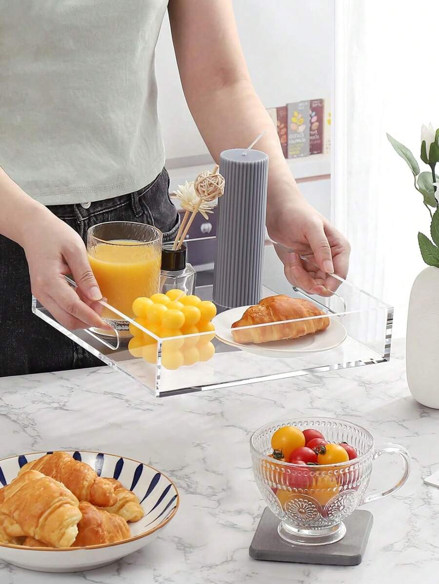 1 件亚克力透明手持托盘圣诞礼物 - 無色 - 查看 1