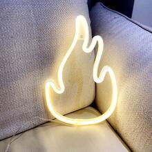 1 đèn Neon ngọn lửa, 11x7,36 inch (khoảng 28x18,7cm), đèn LED Neon ngọn lửa chạy bằng pin/USB, trang trí tường cho phòng ngủ, tiệc ngày lễ/ngày lễ tình nhân, sinh nhật, đám cưới, trang trí nhà cửa, giáng sinh, quán bar - Nhiều màu - Xem 10