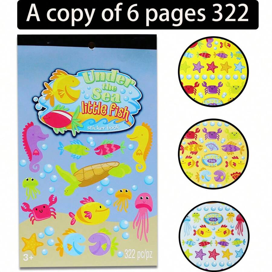 DIY Underwater World Sticker Book (1 Book With 6 Pages) SHEIN UK