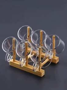 6个装100毫升透明玻璃茶杯、浓缩咖啡杯、耐热、适合家庭、办公室、咖啡馆返校 - 白色 - 查看 8