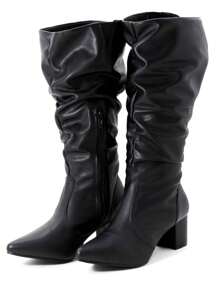 Women Mid-Calf Boots - màu đen - Xem 8