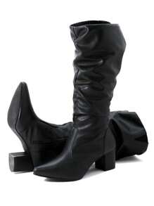 Women Mid-Calf Boots - màu đen - Xem 7