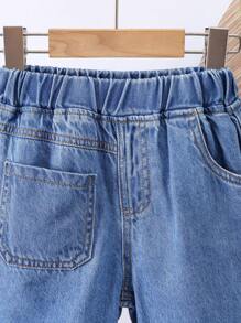 Letnie nowe modne spodenki jeansowe dla młodych chłopców