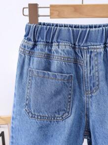 Letnie nowe modne spodenki jeansowe dla młodych chłopców