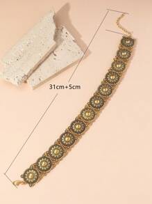 Choker com Detalhe de Flor, Presente para Dia dos Namorados, Dia das Mães