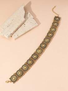 Choker com Detalhe de Flor, Presente para Dia dos Namorados, Dia das Mães