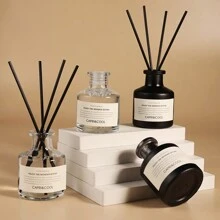 5 件/套（1 瓶香薰机 + 4 支香薰棒）无焰香薰机，花香型香薰油，适用于家庭、卧室、浴室、空气清新剂、香薰套装 + 气泡信封