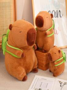 1pc Capybara Plush Toy, Cute Water Deer Figure Stuffed Animal Doll