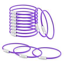 10pcs/Pack Stainless Steel Cable Wire Key Chain Rings For Travel, Luggage Tags, And Outdoor Activities Car Accessories Bag Charm School