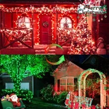 JMEXSUSS 100 LED Red & Green Christmas Lights Plug In, Christmas String Lights Indoor, 33ft Connectable Color Changing Christmas Lights Outdoor For Christmas Party Decor - Red to Green - View 6