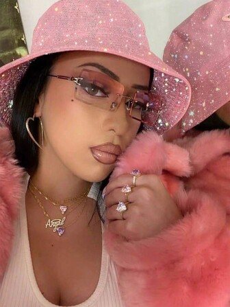 1 件/2 件女士无框渐变色方形时尚眼镜，适合日常佩戴，女士沙滩配饰，眼镜色调，秋冬女士基本款服装，夏季海滩度假、户外、旅行商务休闲礼物