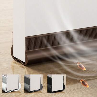 Tira De Sellado Inferior De Puerta De Pvc De 93cm/pieza Para Reducción De Ruido Y A Prueba De Viento, Adecuada Para Habitaciones Con Aire Acondicionado Y Dormitorios