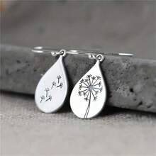1 Pair Retro Dandelion Style Simple Earrings, Fashion Jewelry Gift For Women, Wedding, Engagement, Anniversary