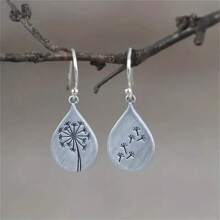 1 Pair Retro Dandelion Style Simple Earrings, Fashion Jewelry Gift For Women, Wedding, Engagement, Anniversary