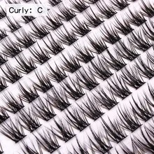 240入組Huicop DIY眼睫毛串簇 Mega Volume Reusable個別睫毛串簇 高密度捲翹效果 超薄帶和柔軟的質地 - C - 查看 2