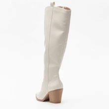 Women Knee-High Boots - 白色 - 查看 3