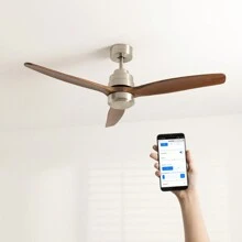 Create Silent 40W Ceiling Fan Ø132 Cm, Niquel- WIND STYLANCE