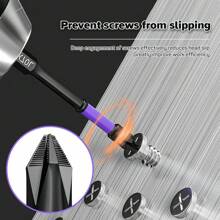 Non-Slip Impact Batch Head Bit Set, Strong Magnetic Cross Screwdriver Bits, Ph2 High Torque Hardness Drill Tip, Tools For Men - Purple and Black - View 7