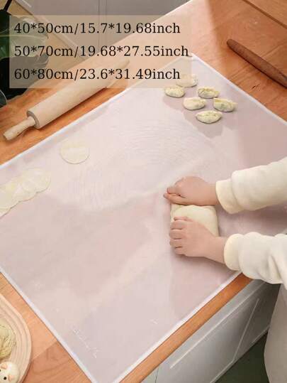 矽膠墊，31.49"X23.6"矽膠墊用於廚房櫃台，防水耐熱墊，額外大的檯面保護墊，防黏烤墊，捲起來發貨，無折痕 - 白色