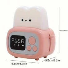 Clock, Lamp, Usb Hub, Sleep Companion, Bedside Night Light, Timer, Wake Up Alarm All In One: Bread-Shaped Design, Suitable For Dorm Rooms And Students - Alarm Clock - View 3
