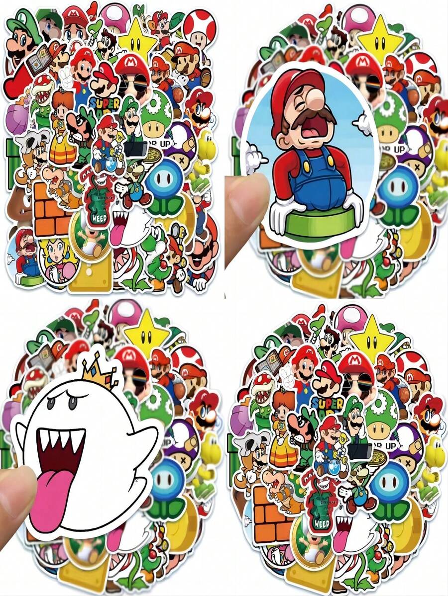 SuperMario 50pcs Cartoon Printed Random Stickers for Sale Australia