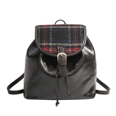 1pc Microfiber Leather Student Backpack, Uncommon Design Casual Daypack With Street Style For Women School Bag Bookbag