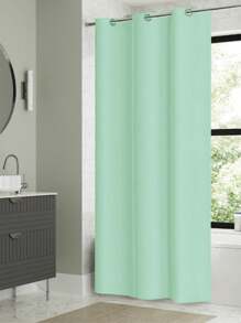 Cortina de ducha de tela cepillada Medidas 177.8x182.9cm | Alta Calidad y Resistencia - Diseño simple y elegante, ideal para baños modernos | Fácil de lavar a mano o máquina | Compatible con varilla estándar, - Verde - Ver 1
