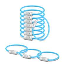 10pcs/Pack Stainless Steel Cable Wire Key Chain Rings For Travel, Luggage Tags, And Outdoor Activities Car Accessories Bag Charm School