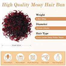 Extensión de coleta de cabello corto y rizado desordenado, moño de cabello suelto con cordón elástico para mujeres con cabello adelgazado, extensión de moño de cabello de fibra sintética de alta temperatura