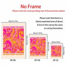 1入/2入/6入組復古波浪漸變裝飾畫，粉橘色，帆布牆藝術，時尚風格的顆粒漸變畫，粉橘色的蝴蝶畫，適用於房間美感、啟發性格言、抽象極簡裝飾畫，是走廊、臥室、客廳的理想禮物 - 彩色 - 查看 2