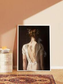 1入北歐女孩帆布牆藝術品-現代客廳、浴室、臥室牆壁裝飾-完美家居裝飾,無鏡框 - 彩色 - 查看 1