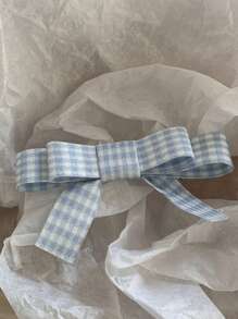 2 件套多巴胺彩色发饰，甜美、可爱、清新、格子蝴蝶结马尾发夹，发夹 - 均碼 - 查看 6