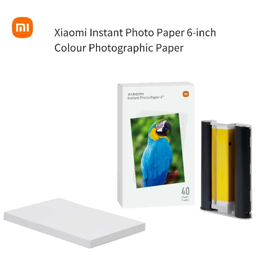 XIAOMI Papel fotográfico instantáneo de 6 pulgadas, no adhesivo, 40 ...