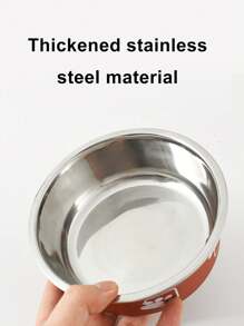 1pc Stainless Steel Double Layer Paw Print Pattern Cat/Dog Lover Gift And Dog/Cat Mom Love Pet Bowl, Large Capacity Anti-Skid Anti-Spill For Small/Medium Dog Lover And Dog Mom Love Cat Lover And Cat Mom Love (2 Styles Of Non-Slip Mat Randomly Included) - Multicolor - View 7