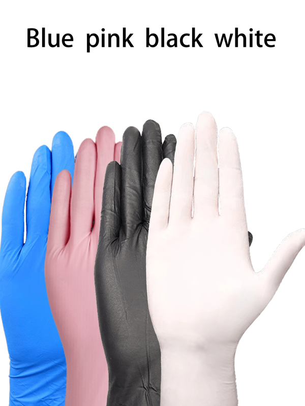 20/50/100pcs, White Pink Black Blue Disposable Nitrile Gloves - Latex Free, Waterproof - Ideal For Kitchen, Food Processing, Cleaning, Hair Dyeing, Beauty Salons - Household Gadgets,Kitchen,Bathroom,Home,Household Suppliers