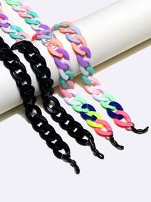 2pcs/Set Multicolor Acrylic Eyeglasses Chain, Casual & Recreational, Unisex - Colorful - View 1